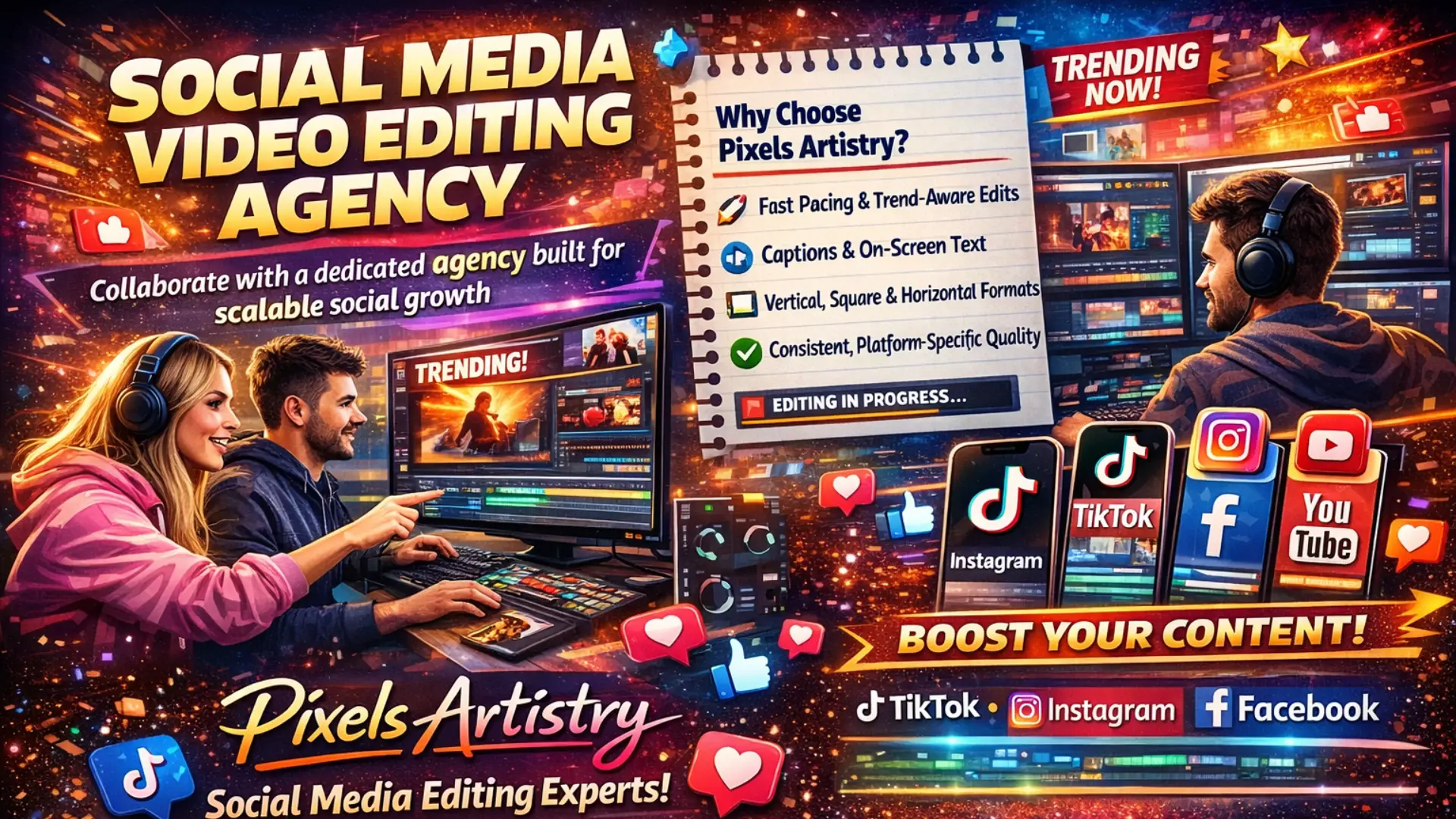 Social Media Video Editing Agency