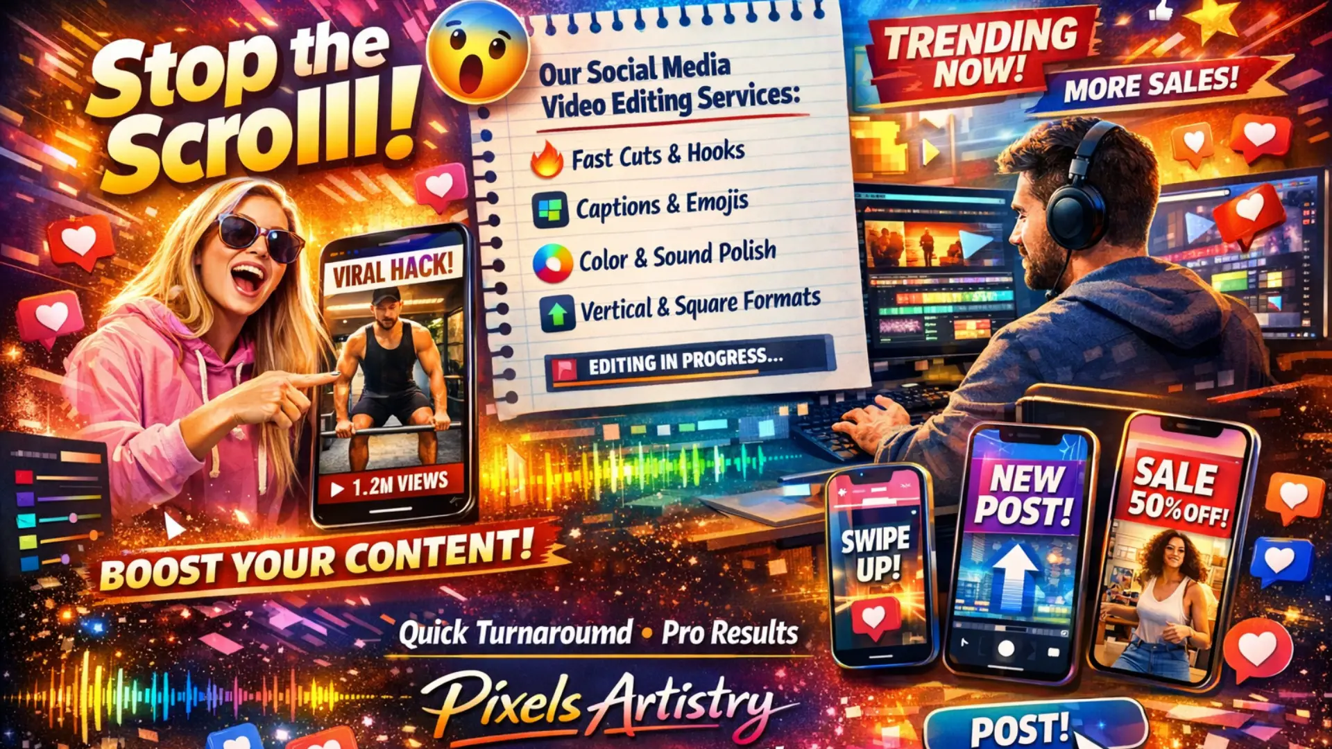 Social Media Video Editing Services