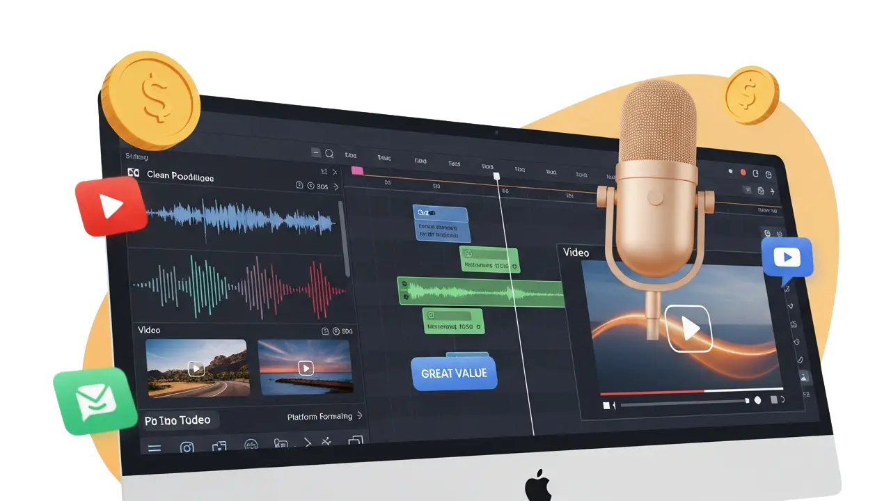 cheap podcast video editing services