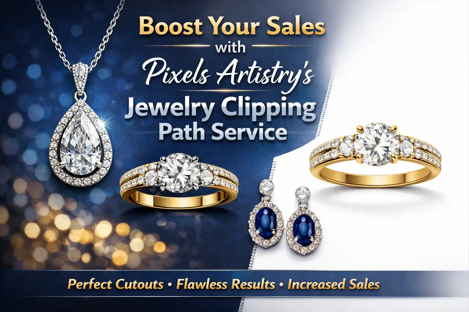 Boost Your Sales with Pixels Artistry’s Jewelry Clipping Path Service