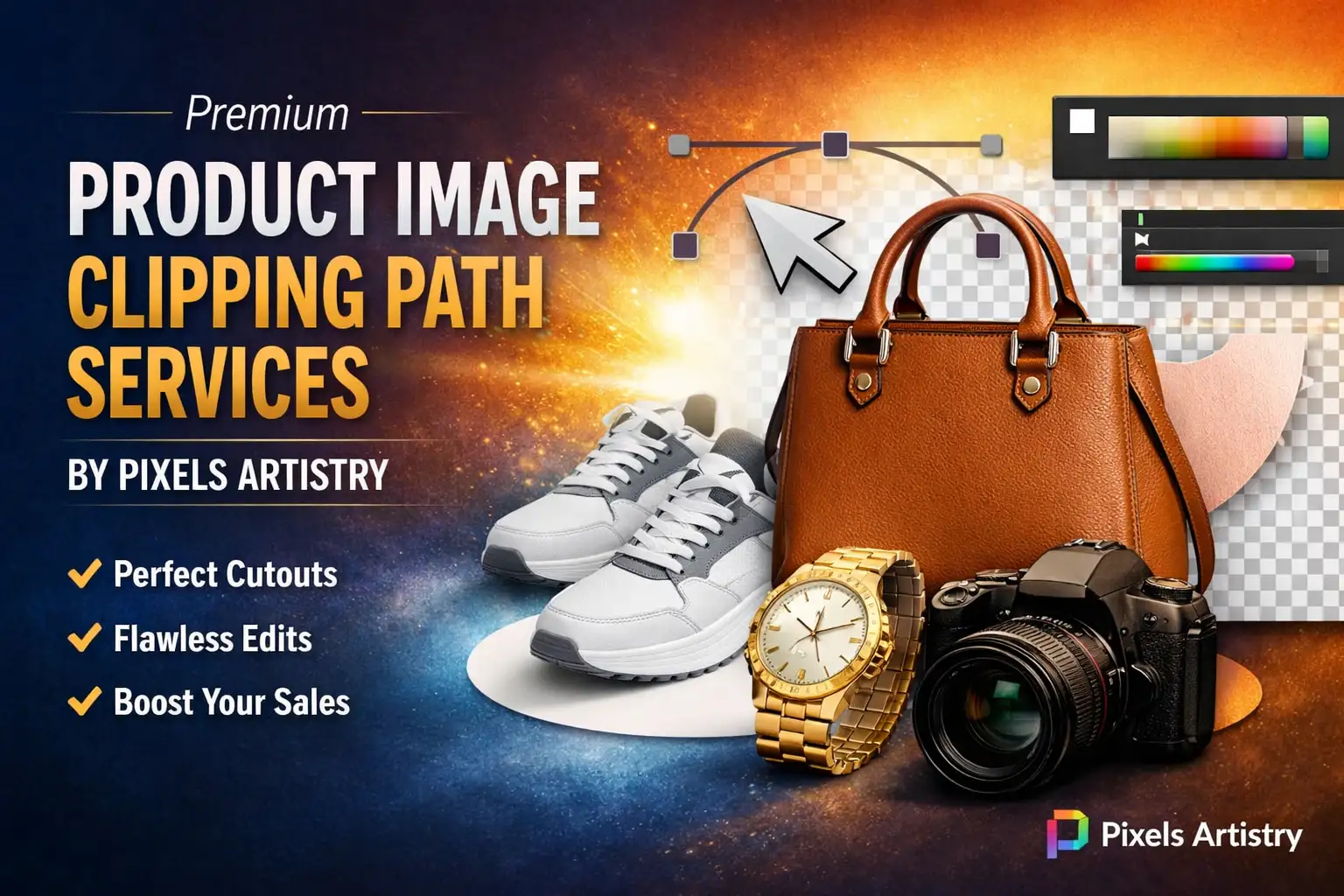 Premium Product Image Clipping Path Services by Pixels Artistry