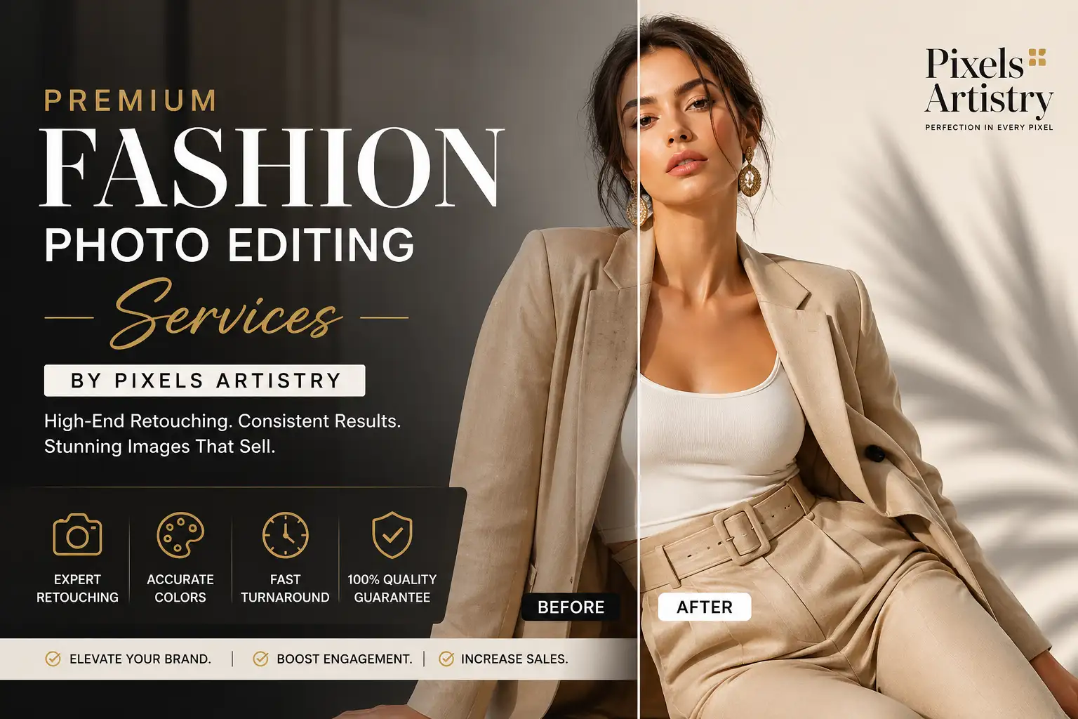 Premium Fashion Photo Editing Services by Pixels Artistry