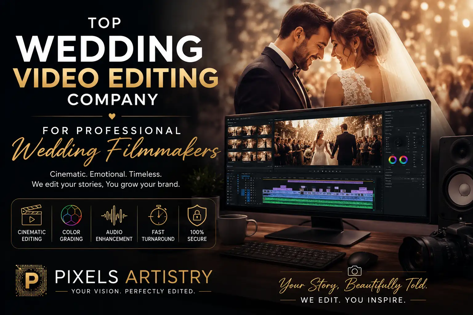 Top Wedding Video Editing Company for Professional Wedding Filmmakers
