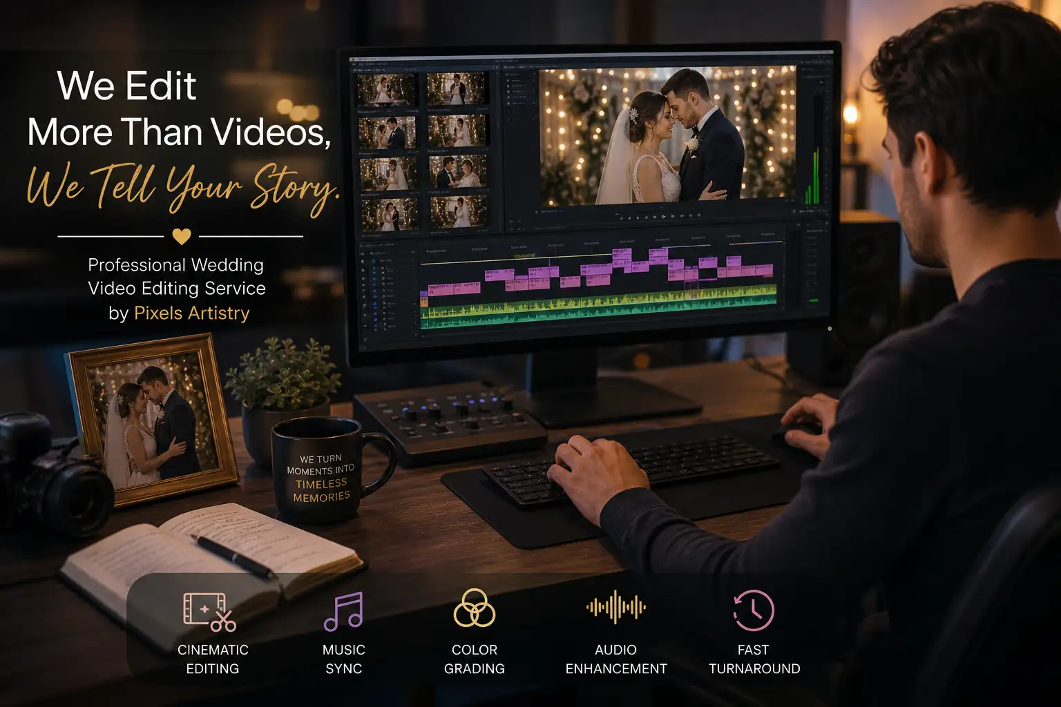 Professional Wedding Video Editing Service by Pixels Artistry