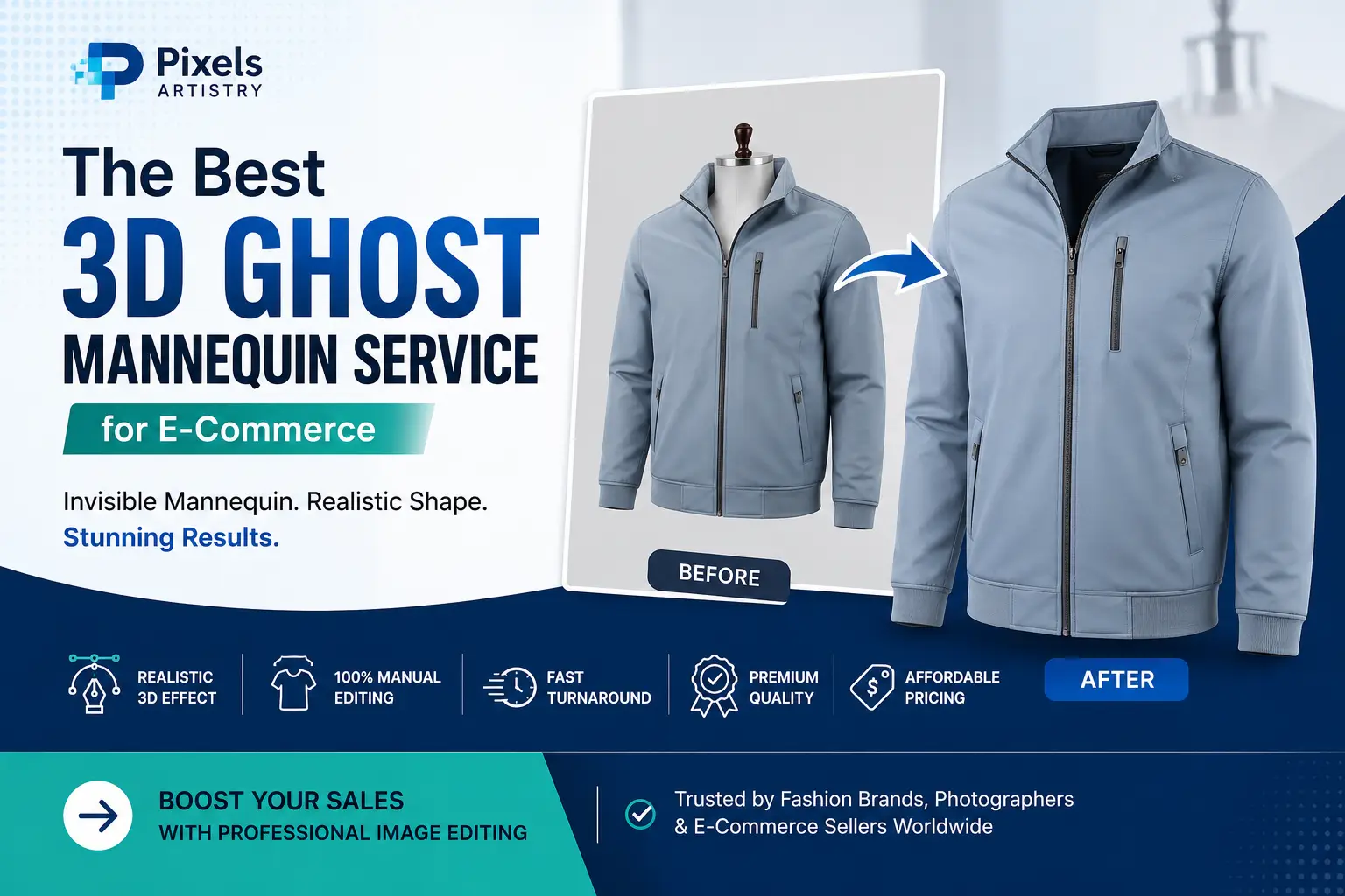 The Best 3d Ghost Mannequin Service for E-Commerce | Pixels Artistry