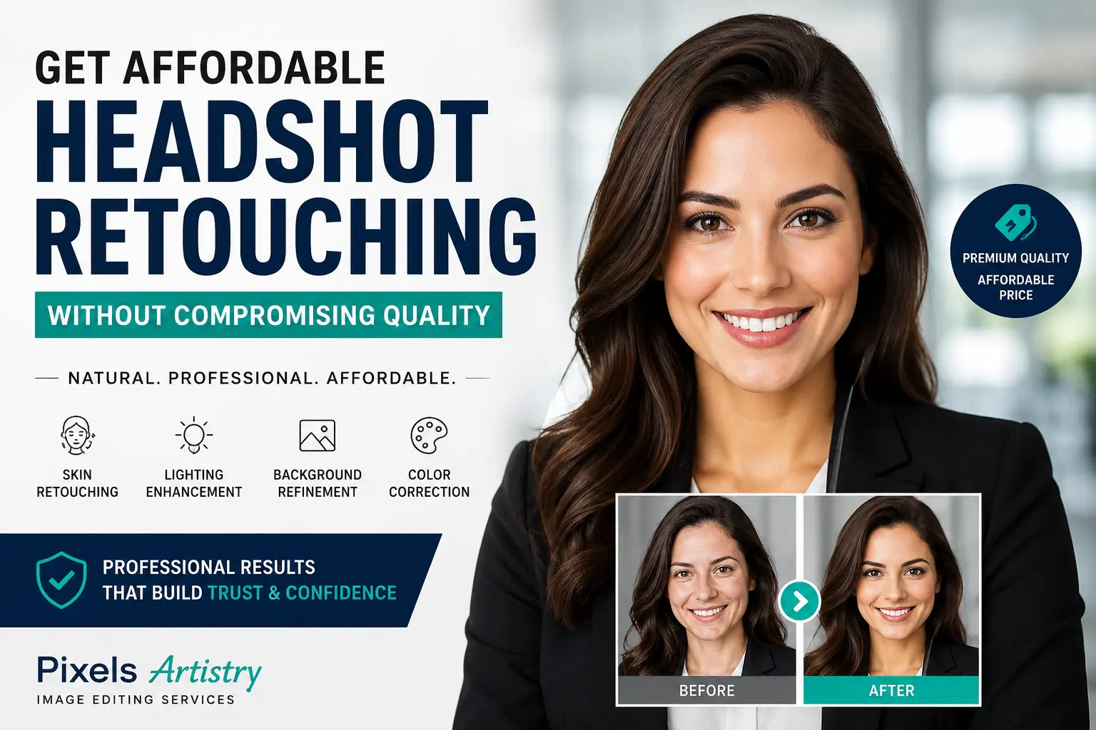 Get Affordable Headshot Retouching Without Compromising Quality