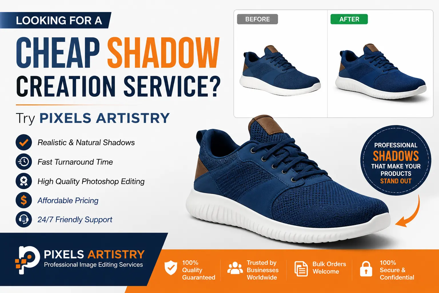 Looking for a Cheap Shadow Creation Service? Try Pixels Artistry