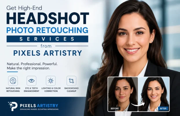Get High-End Headshot Photo Retouching Services from Pixels Artistry