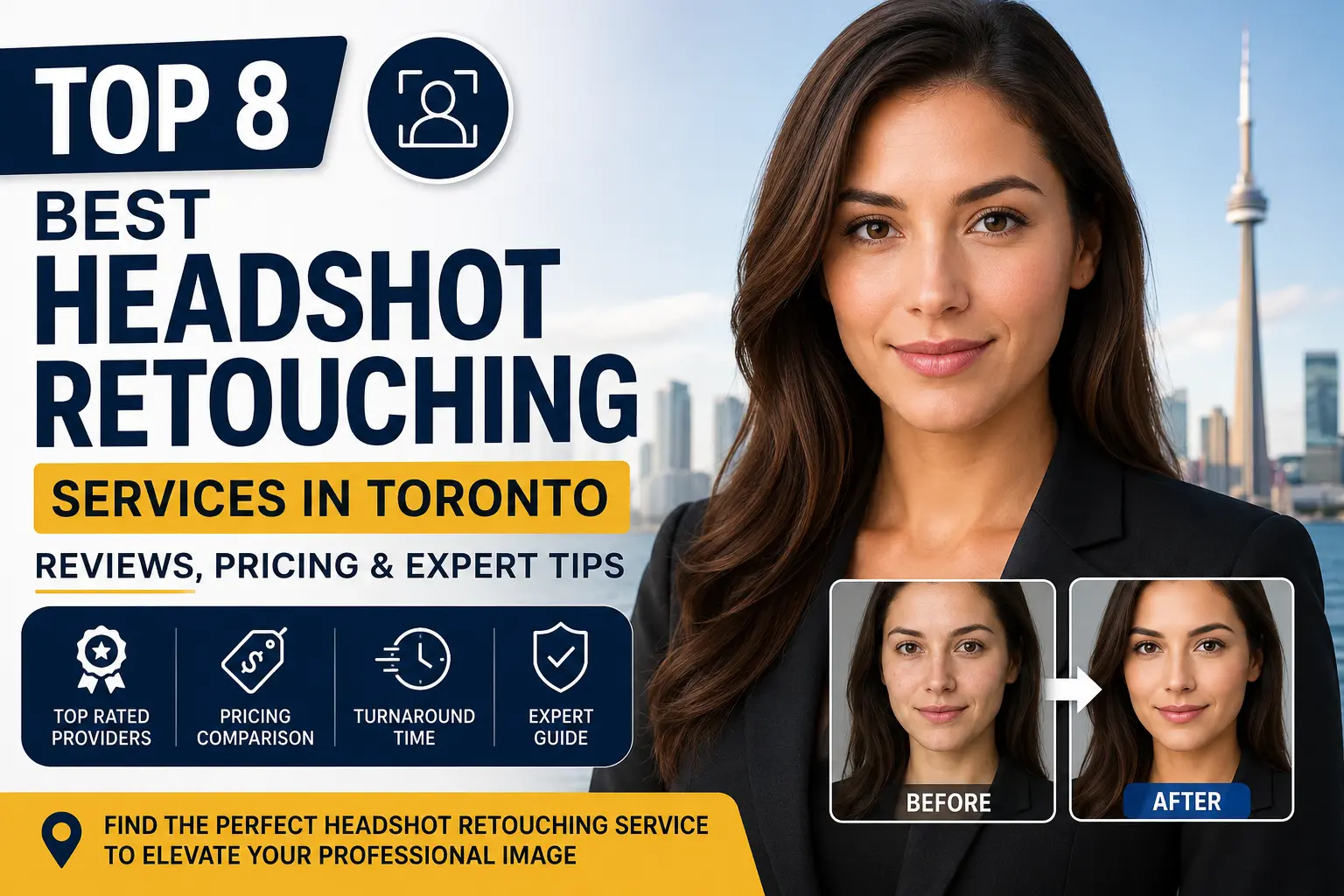 Top 8 Best Headshot Retouching Services in Toronto: Pricing, Reviews & Expert Tips