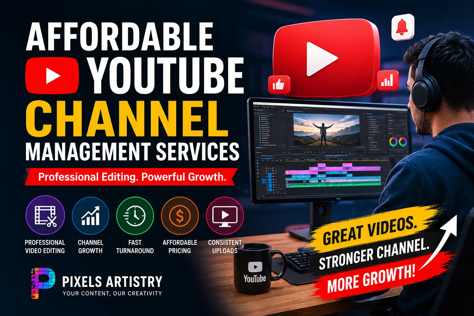 Affordable Video Editing Services for YouTube Channel Management