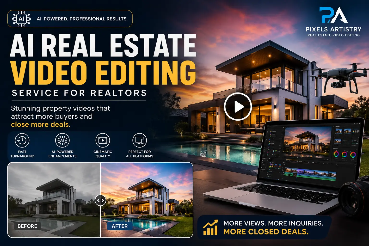 AI Real Estate Video Editing Service for Realtors | Pixels Artistry