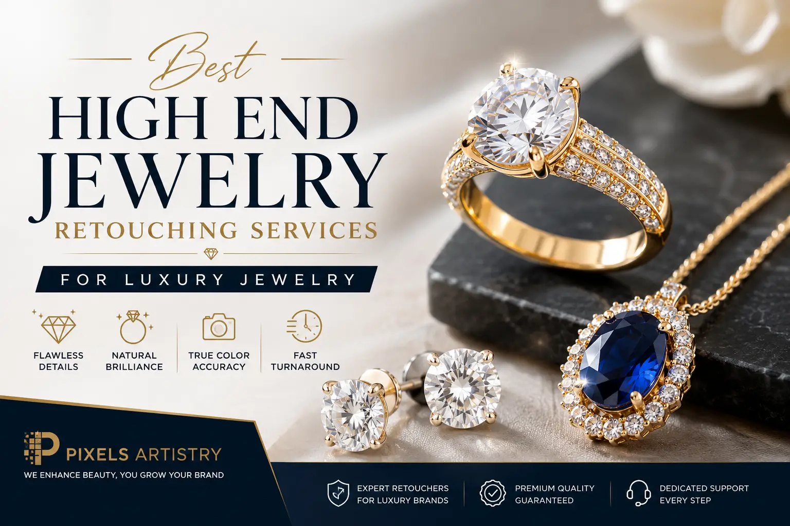 Best High End Jewelry Retouching Services for Luxury Jewelry