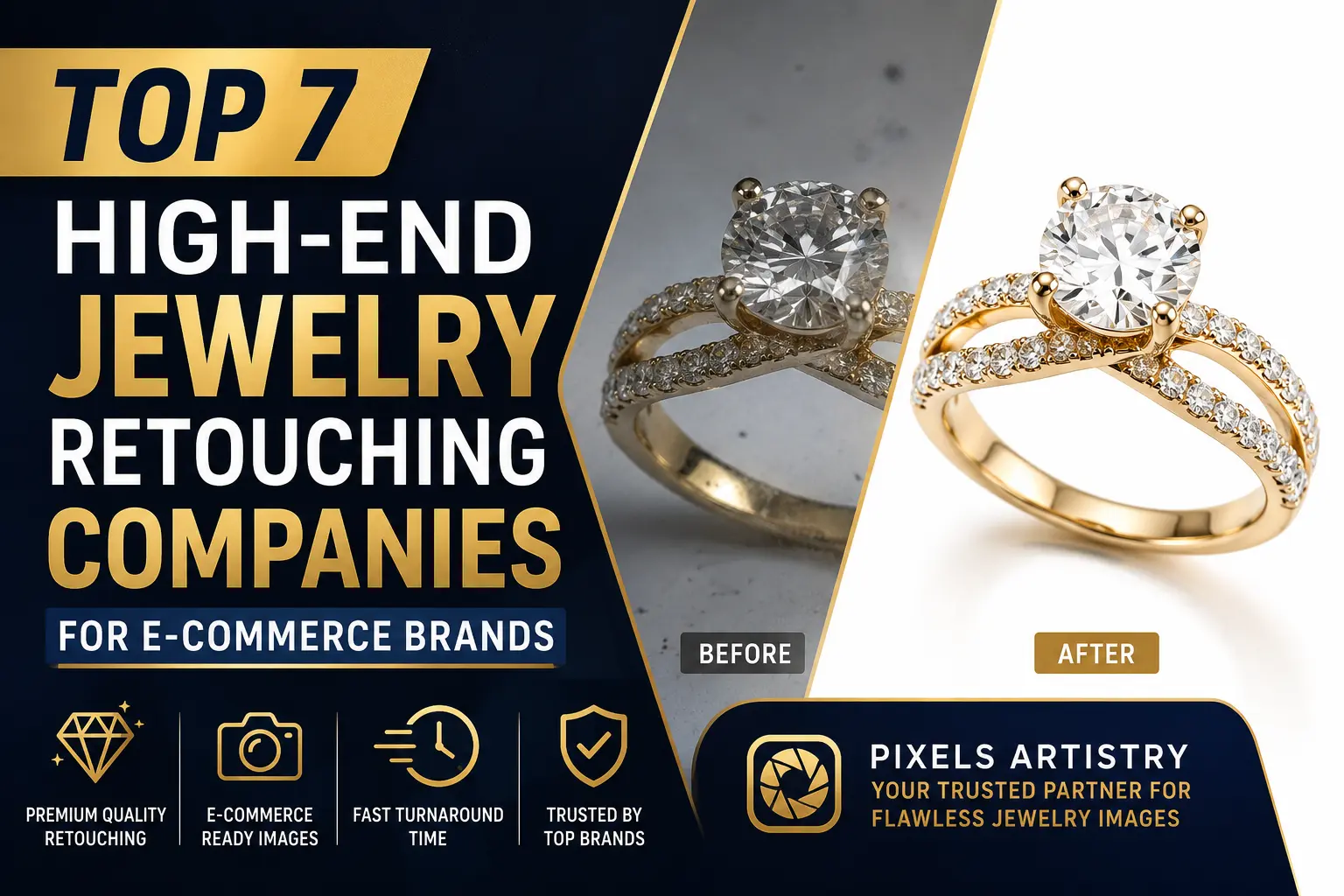 Top 7 High-End Jewelry Retouching Companies for E-commerce Brands