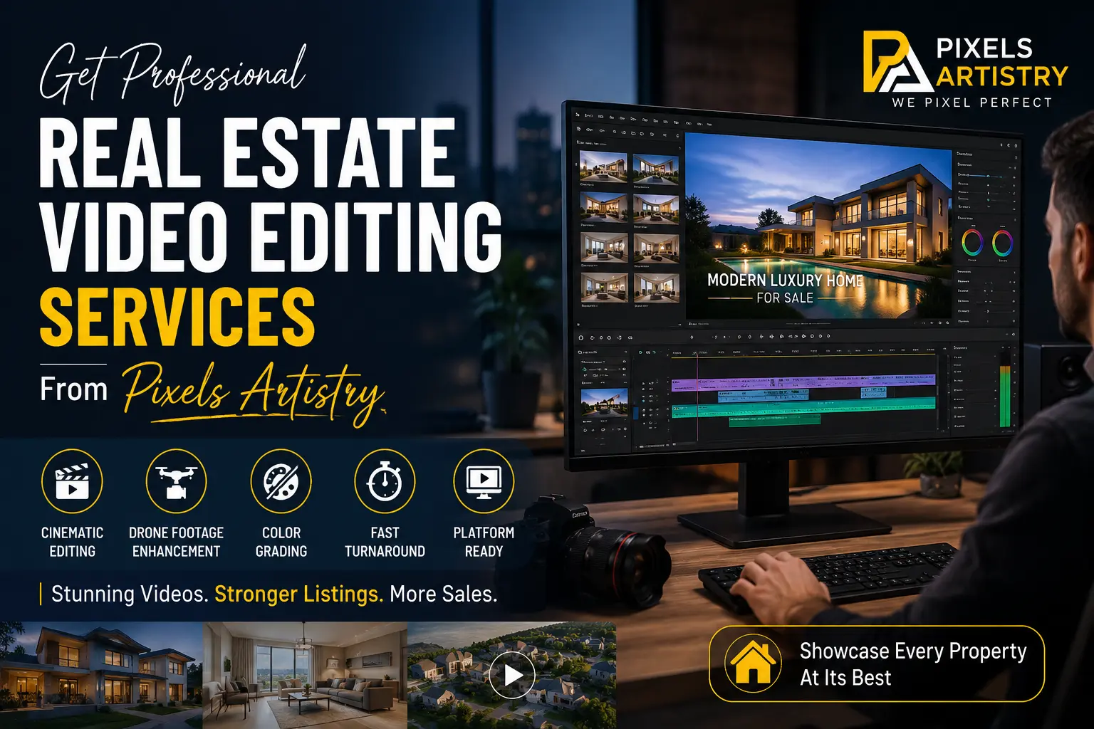 Get Professional Real Estate Video Editing Services From Pixels Artistry
