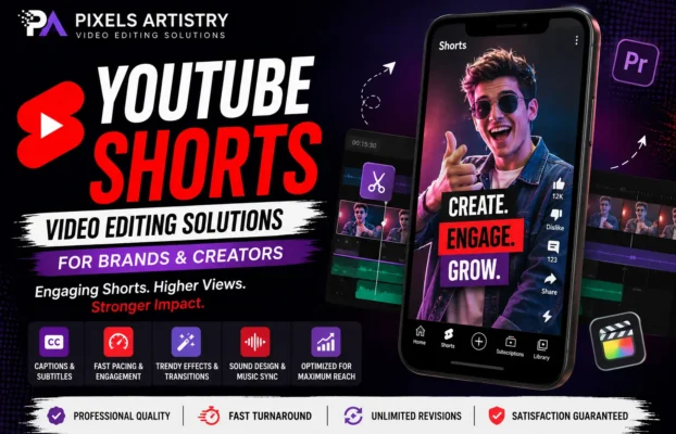 Youtube Shorts Video Editing Solutions for Brands & Creators | Pixels Artistry