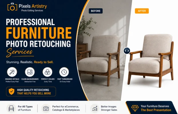 Professional Furniture Photo Retouching Services | Pixels Artistry