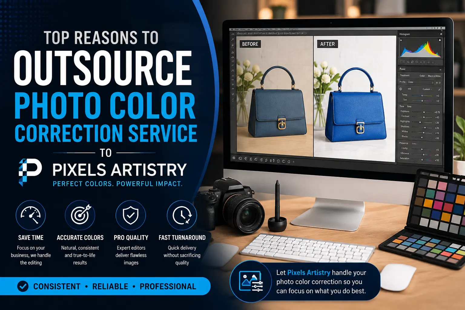 Top Reasons to Outsource Photo Color Correction Service to Pixels Artistry